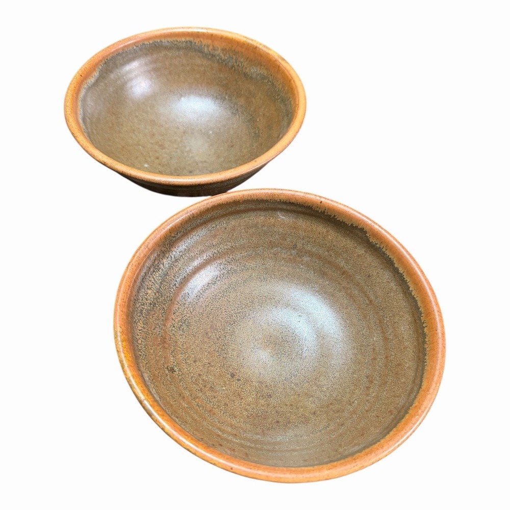 Glazed Stoneware Bowl Fired Ceramics Earthenware Handmade 6 in x 3 in